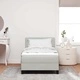 Легло с пружинирана основа и матрак с LED осветление Светлосиво 90x200 см Кадифе