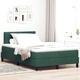 Легло с пружинирана основа и матрак тъмнозелено 120x190 см кадифе