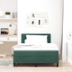 Легло с пружинирана основа и матрак тъмнозелено 120x190 см кадифе