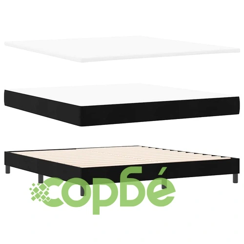 Легло с пружинна основа и матрак с LED осветление черно кадифе 180x200 см ➤ топ цена ➤ sorbe.bg