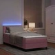 Легло с пружинирана основа и матрак с LED осветление розово 80x200 см кадифе