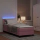 Легло с пружинирана основа и матрак с LED осветление розово 80x200 см кадифе