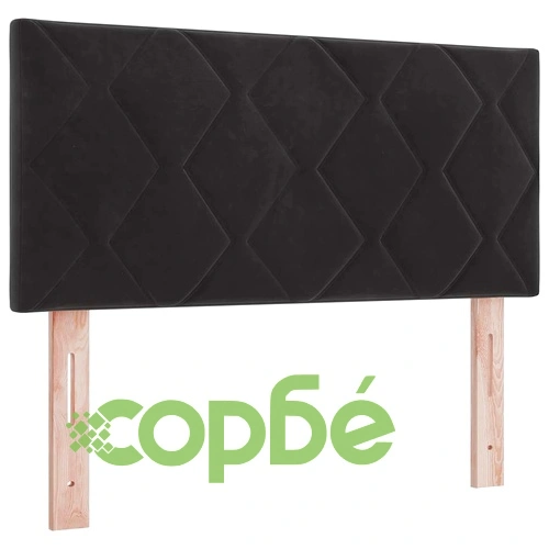 Легло с пружинирана основа и матрак с LED осветление черно кадифе 90x190 см ➤ топ цена ➤ sorbe.bg