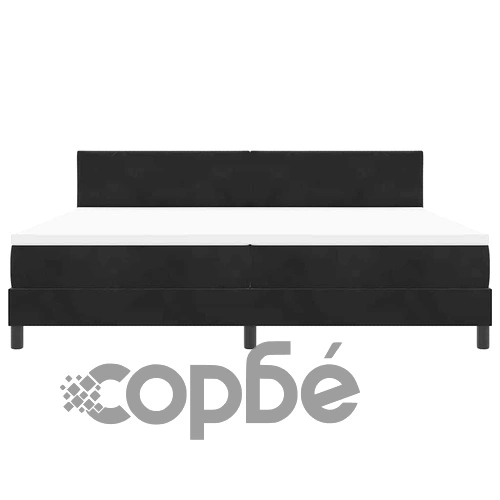 Легло с пружинирана основа и матрак с LED осветление 200x200 см черно кадифе ➤ топ цена ➤ sorbe.bg