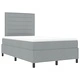 Легло с пружинирана основа и LED осветление светлосиво 120x190 см текстил
