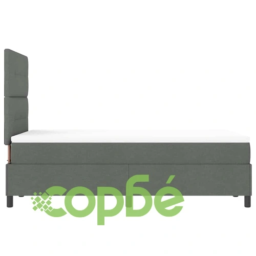 Легло с пружинирана основа и LED осветление тъмносив 120x190 см текстил ➤ топ цена ➤ sorbe.bg