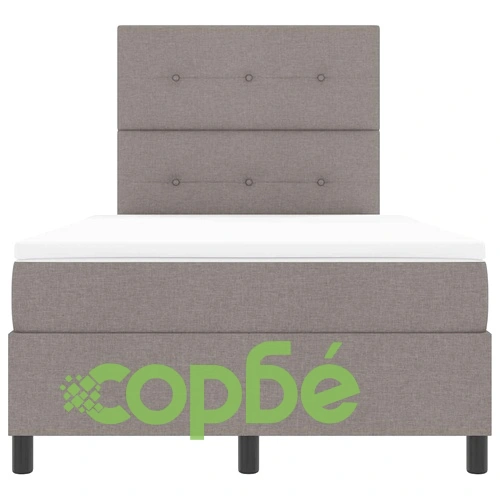 Легло с пружинирана основа и матрак с LED осветление Таупе 120x190 см текстил ➤ топ цена ➤ sorbe.bg