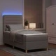 Легло с пружинирана основа и матрак с LED осветление таупе 80x200 см текстил