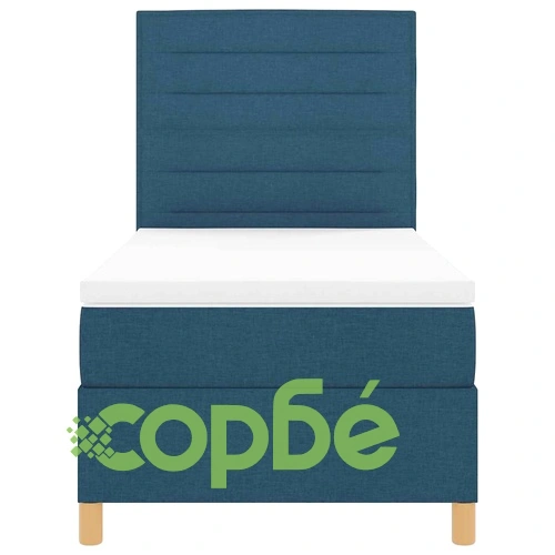 Легло с пружинна основа и матрак с LED осветление синьо 90x190 см текстил ➤ топ цена ➤ sorbe.bg