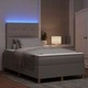 Легло с пружинирана основа и матрак с LED осветление Таупе 120x190 см текстил