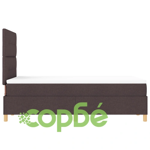 Легло с матрак от тъкан материал в тъмно кафяво 120 x 200 см ➤ топ цена ➤ sorbe.bg