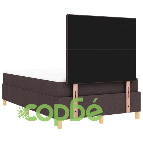 Легло с матрак от тъкан материал в тъмно кафяво 120 x 200 см ➤ топ цена ➤ sorbe.bg