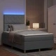 Легло с пружинирана основа и LED осветление 120x200 см светлосиво текстил