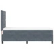 Легло с матрак и LED осветление 90x190 см, тъмносиво, велур