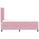Легло с пружинирана основа и матрак с LED осветление розово 90x200 см кадифе