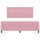 Легло с пружинирана основа и матрак с LED осветление розово 180x200 см кадифе