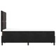 Легло с пружинирана основа и матрак черно 120x190 см кадифе с LED осветление