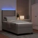 Легло с пружинирана основа и матрак с LED осветление Таупе 80x200 см текстил