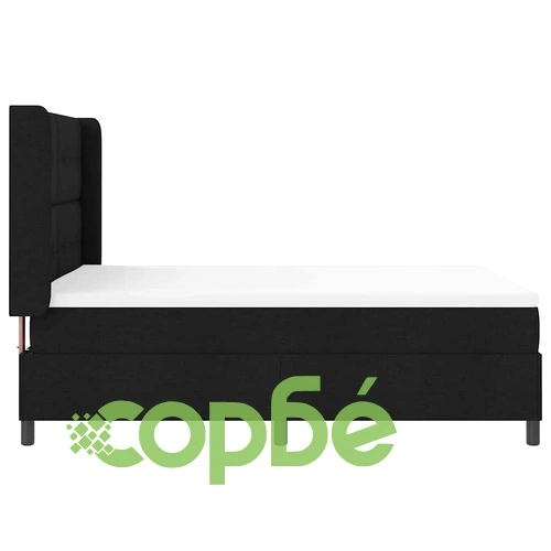 Легло с пружинирана основа и матрак с LED осветление черно 140x190 см текстил ➤ топ цена ➤ sorbe.bg