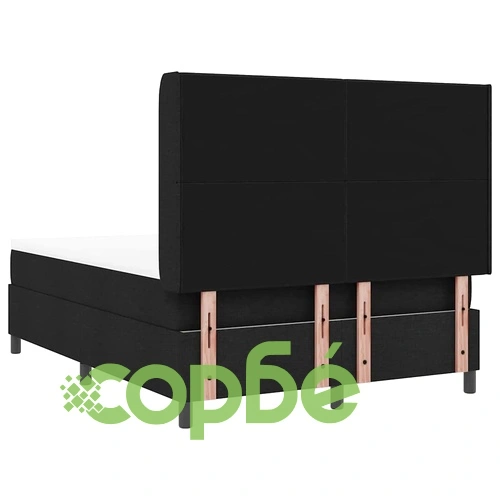 Легло с пружинирана основа и матрак с LED осветление черно 140x190 см текстил ➤ топ цена ➤ sorbe.bg