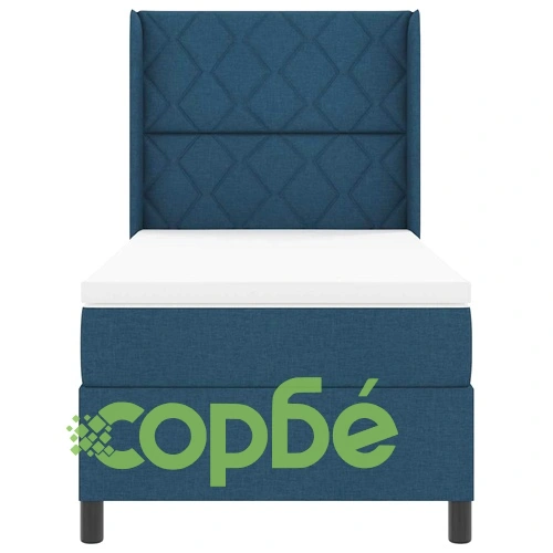 Легло с пружинирана основа и матрак с LED осветление синьо 100x200 см текстил ➤ топ цена ➤ sorbe.bg