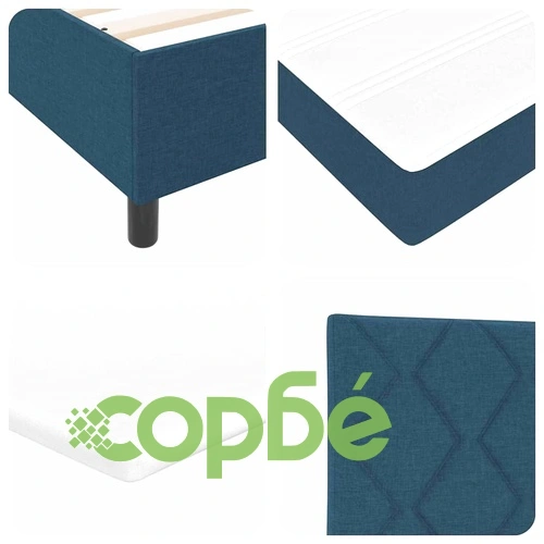 Легло с пружинирана основа и матрак с LED осветление синьо 100x200 см текстил ➤ топ цена ➤ sorbe.bg