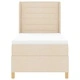 Легло с пружинирана основа и матрак с LED осветление крем 80x200 см текстил