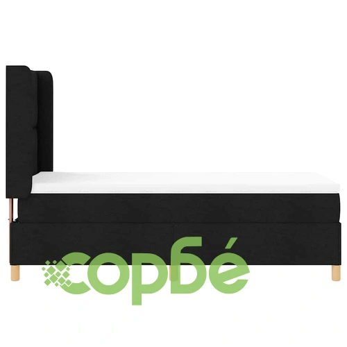 Легло с пружинирана основа и матрак с LED осветление черно 100x200 см текстил ➤ топ цена ➤ sorbe.bg