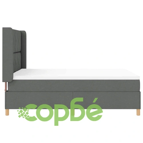 Легло с пружинирана основа и матрак с LED осветление Сиво 140x190 см текстил ➤ топ цена ➤ sorbe.bg