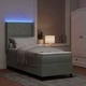 Легло с LED осветление, матрак и пружинна основа 80x200 см кадифе светлосиво