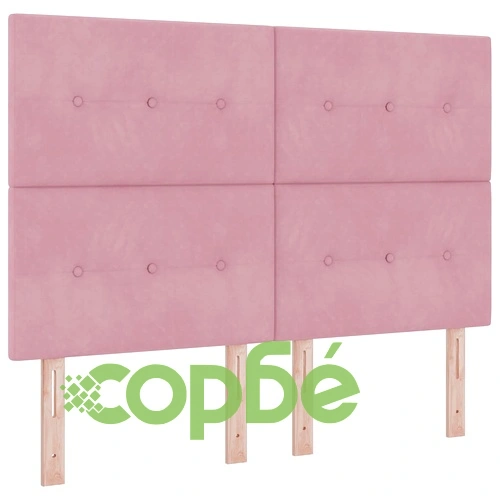 Легло с LED осветление и матрак от кадифе розово 160x200 см ➤ топ цена ➤ sorbe.bg