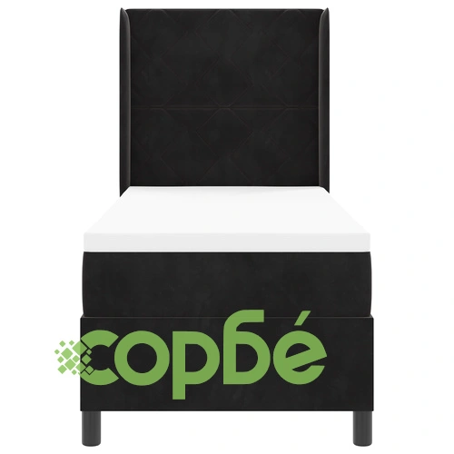 Легло с матрак и LED осветление 80x200 см - Черно кадифе ➤ топ цена ➤ sorbe.bg