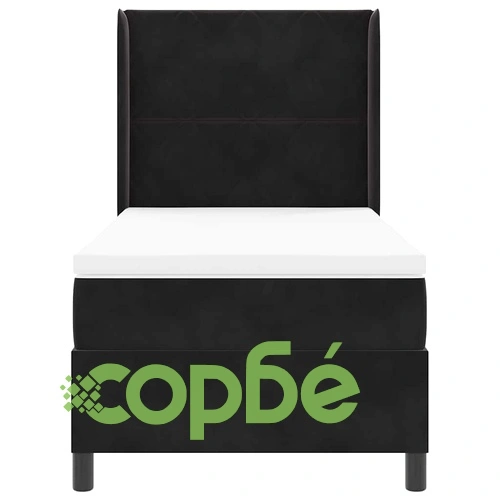 Легло с LED осветление и матрак черно кадифе 100x200 см ➤ топ цена ➤ sorbe.bg