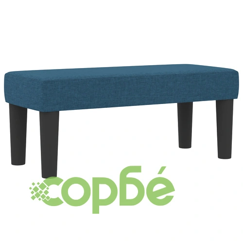 Легло с пружина, матрак и пейка, синьо, 80x200 см, текстилна тапицерия ➤ топ цена ➤ sorbe.bg