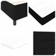 Луксозно легло с кутия, матрак и пейка - черно 140x190 см, тъкан