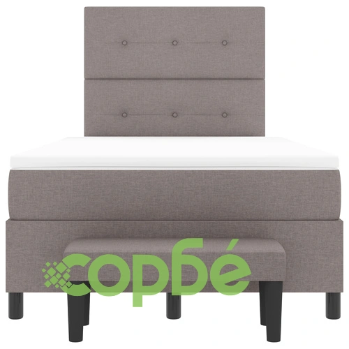 Легло с пружини, матрак и пейка в цвят taupe 120x200 см ➤ топ цена ➤ sorbe.bg