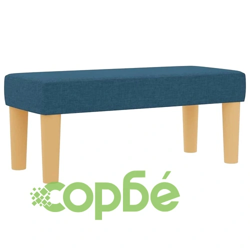 Легло с пружинирана основа и матрак синьо 90x190 см текстил с пейка ➤ топ цена ➤ sorbe.bg