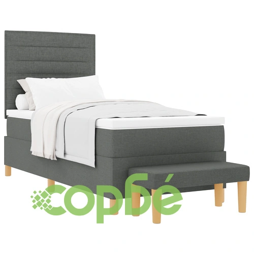 Рамка за легло с матрак 90 x 200 см - Комплект от 2 части, Тъмносив Плат ➤ топ цена ➤ sorbe.bg