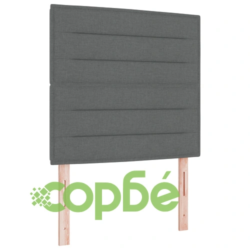 Рамка за легло с матрак 90 x 200 см - Комплект от 2 части, Тъмносив Плат ➤ топ цена ➤ sorbe.bg