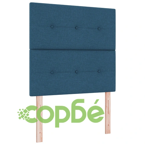 Легло с пружини с матрак и пейка 100x200 см Синьо Текстил ➤ топ цена ➤ sorbe.bg