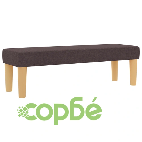 Легло с пружина и матрак с пейка 140x190 см - Тъмно кафяв текстил ➤ топ цена ➤ sorbe.bg