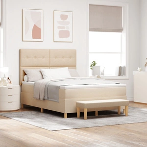 Луксозно Легло с Пружина, Матрак и Пейка 140x190 см - Кремав Текстил