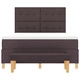 Кутия за съхранение с матрак и пейка 140x200 см - Тъмно кафяв, Текстил