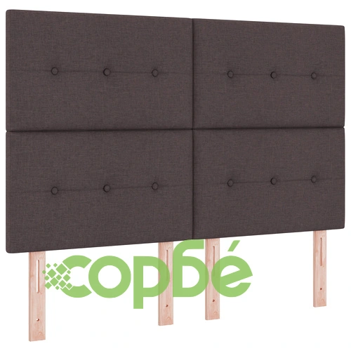 Кутия за съхранение с матрак и пейка 140x200 см - Тъмно кафяв, Текстил ➤ топ цена ➤ sorbe.bg