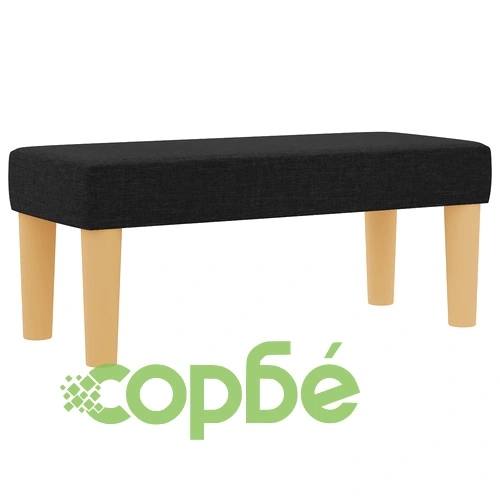 Кутийно легло с матрак и пейка от текстил в черен цвят 90x190 см ➤ топ цена ➤ sorbe.bg