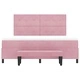 Легло с пружинирана основа и матрак розово 180x200 см кадифе с пейка