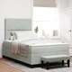 Легло с пружинирана основа и матрак светлосиво 120x190 см кадифе с пейка