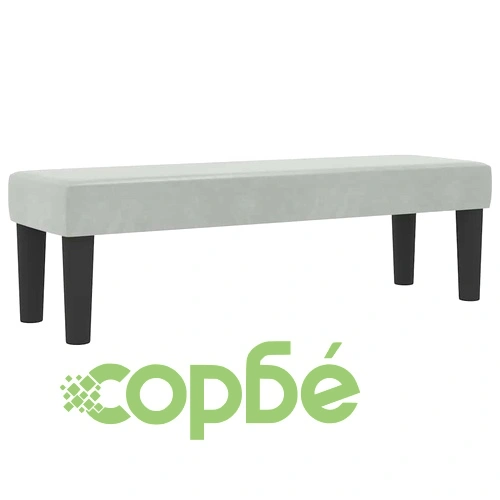 Легло с пружинирана основа и матрак светлосиво 120x190 см кадифе с пейка ➤ топ цена ➤ sorbe.bg