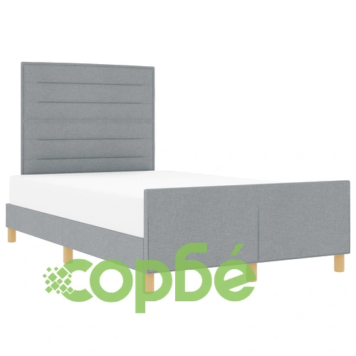 Легло от тъкан с размер 140x190 см в светлосиво ➤ топ цена ➤ sorbe.bg