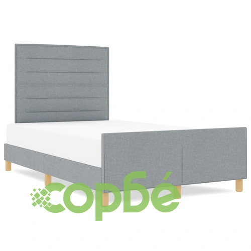 Легло от тъкан с размер 140x190 см в светлосиво ➤ топ цена ➤ sorbe.bg